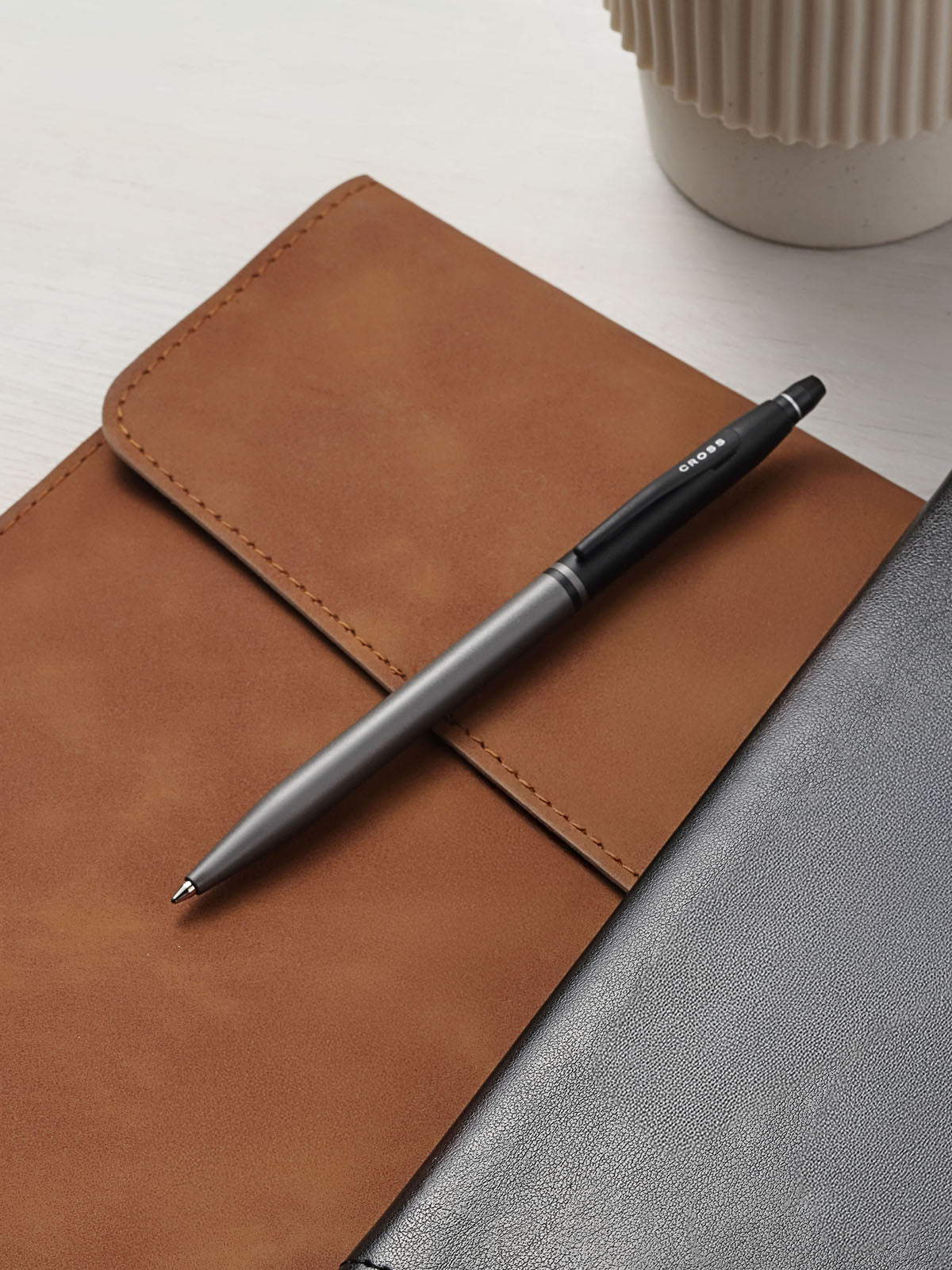 Click™ Tuxedo Satin Metallic Gray Ballpoint Pen