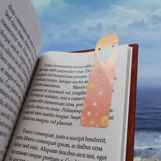 Celestial Orange Metal Bookmark