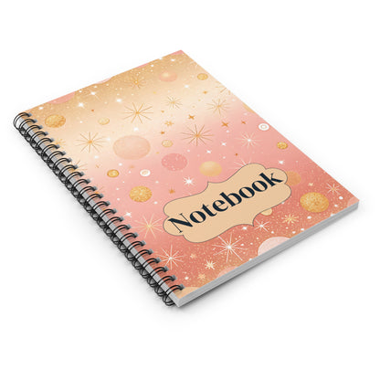 Celestial Orange Spiral Notebook