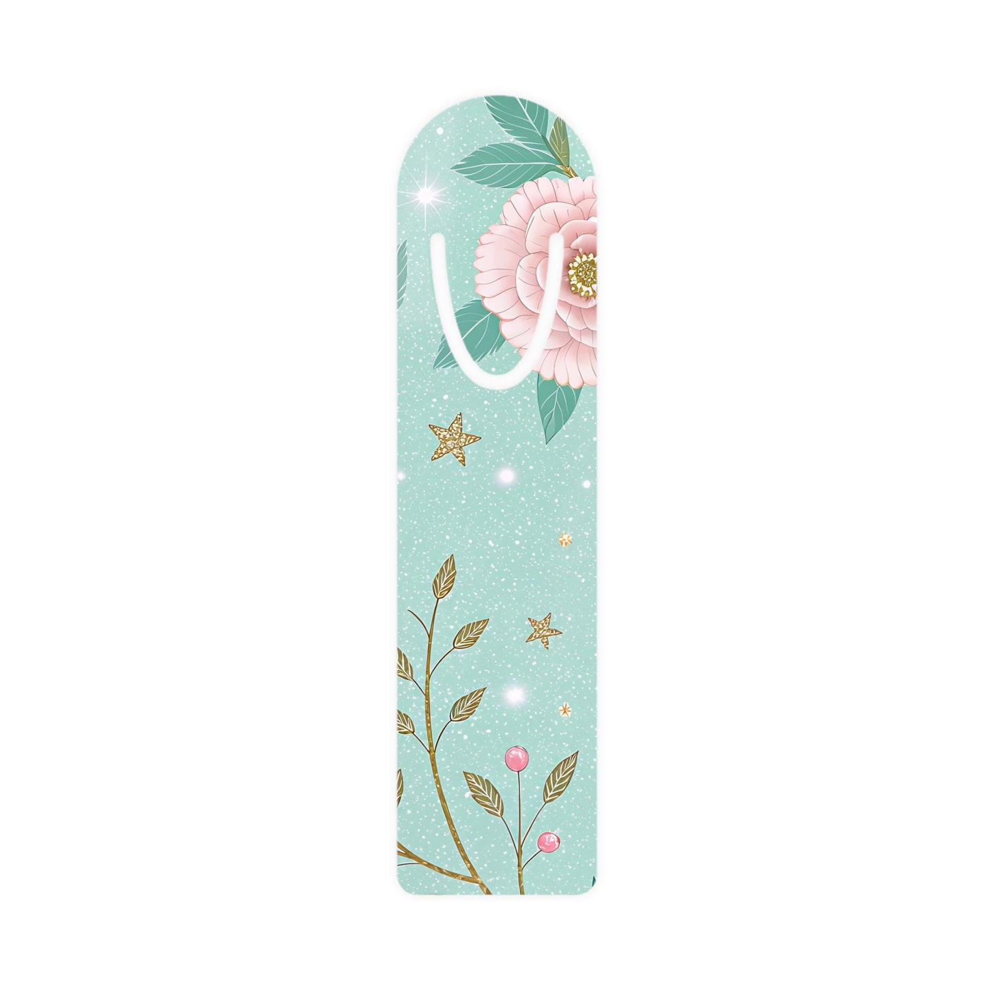 Pink Peony Metal Bookmark