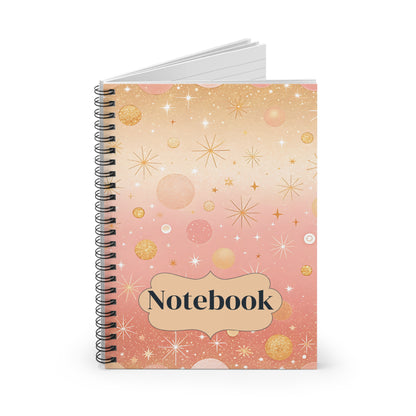 Celestial Orange Spiral Notebook