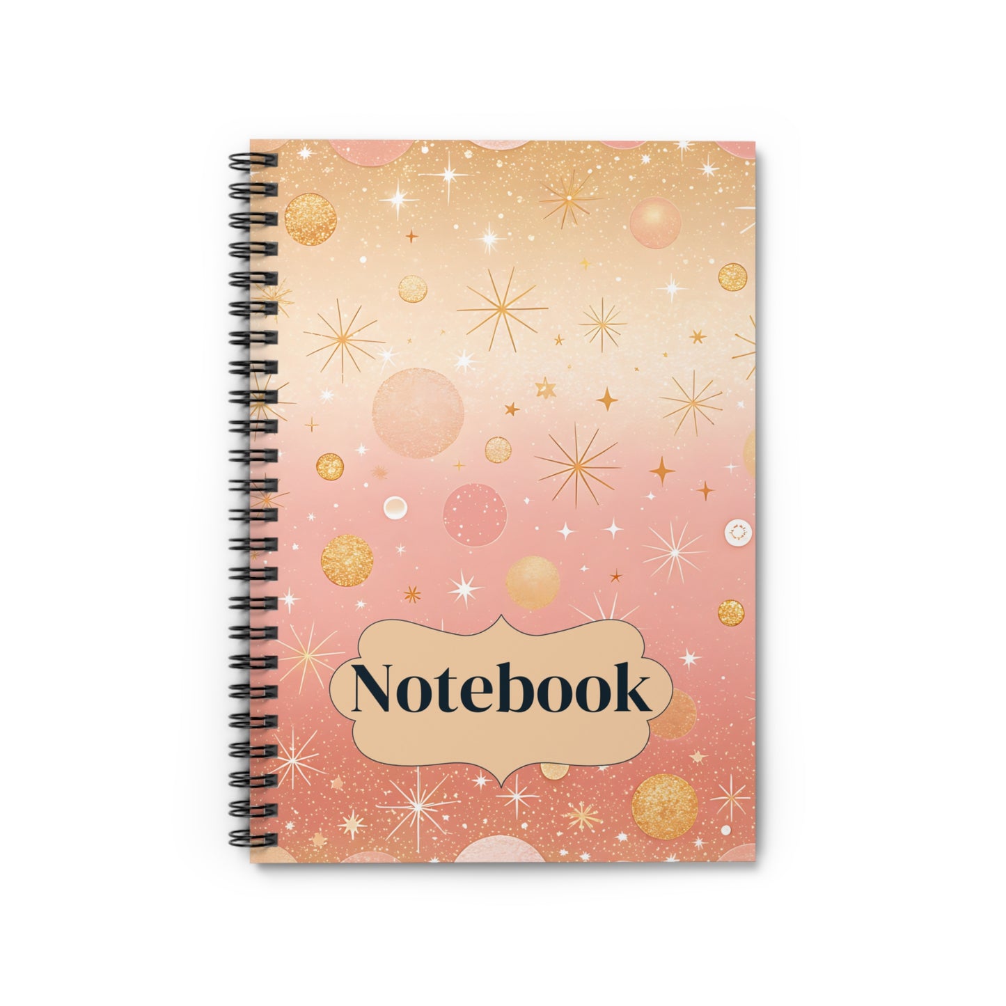 Celestial Orange Spiral Notebook