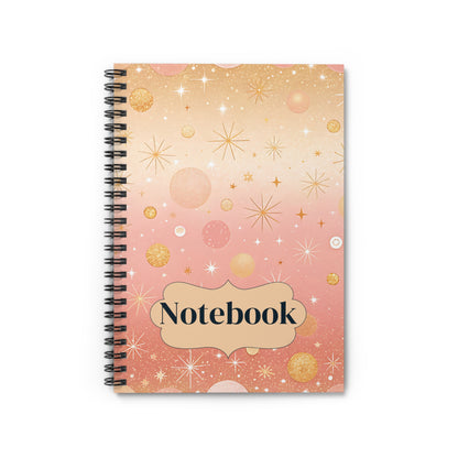 Celestial Orange Spiral Notebook