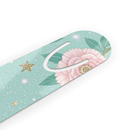 Pink Peony Metal Bookmark